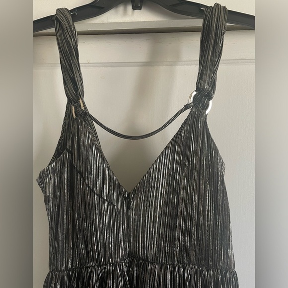 Sabina Musayev Alma Mini Dress In Black Metallic. Pre-Owned. No Belt Included. - Picture 10 of 13